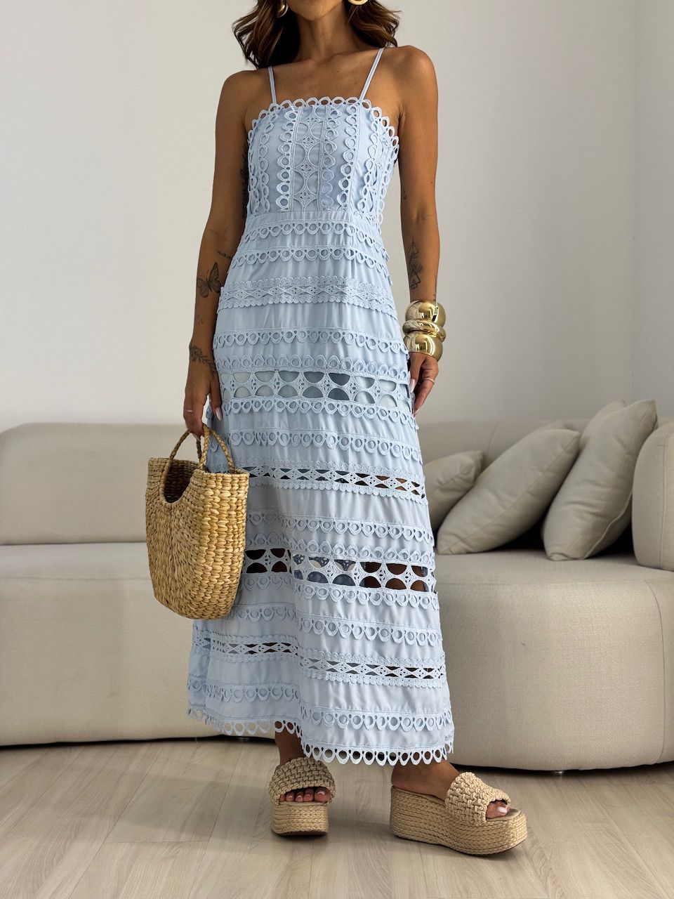 VESTIDO IRENE LAISE BABY BLUE