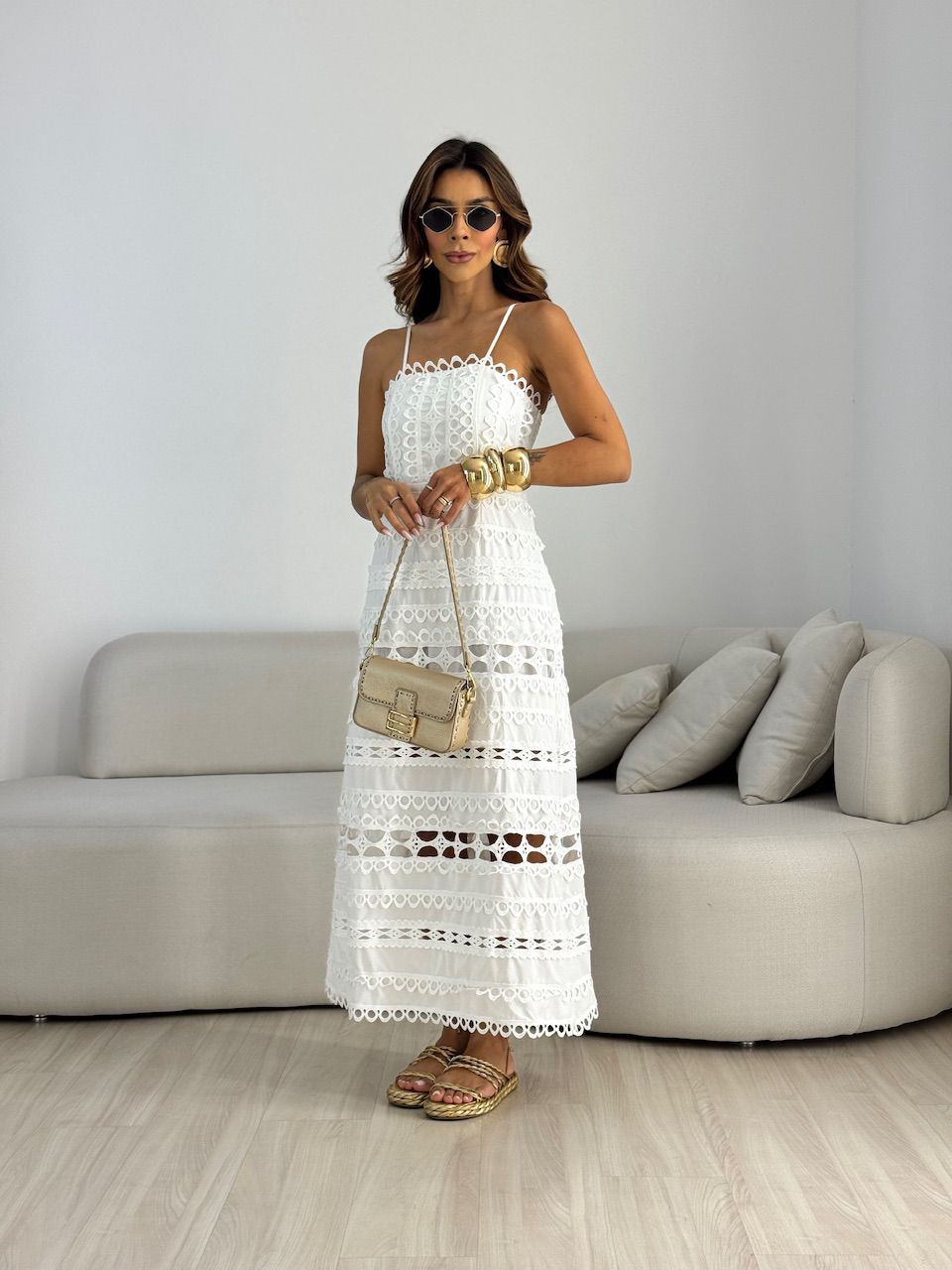 VESTIDO IRENE LAISE OFF - 0070290326 - CAROLLA FERRARO