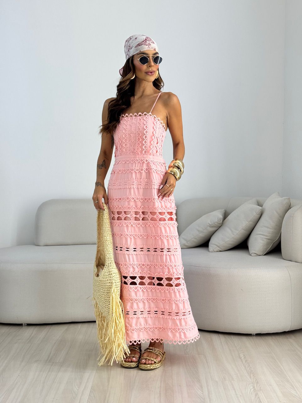 VESTIDO IRENE LAISE ROSÊ