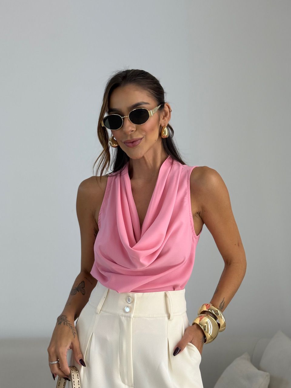 BLUSA RITA DECOTE ROSA