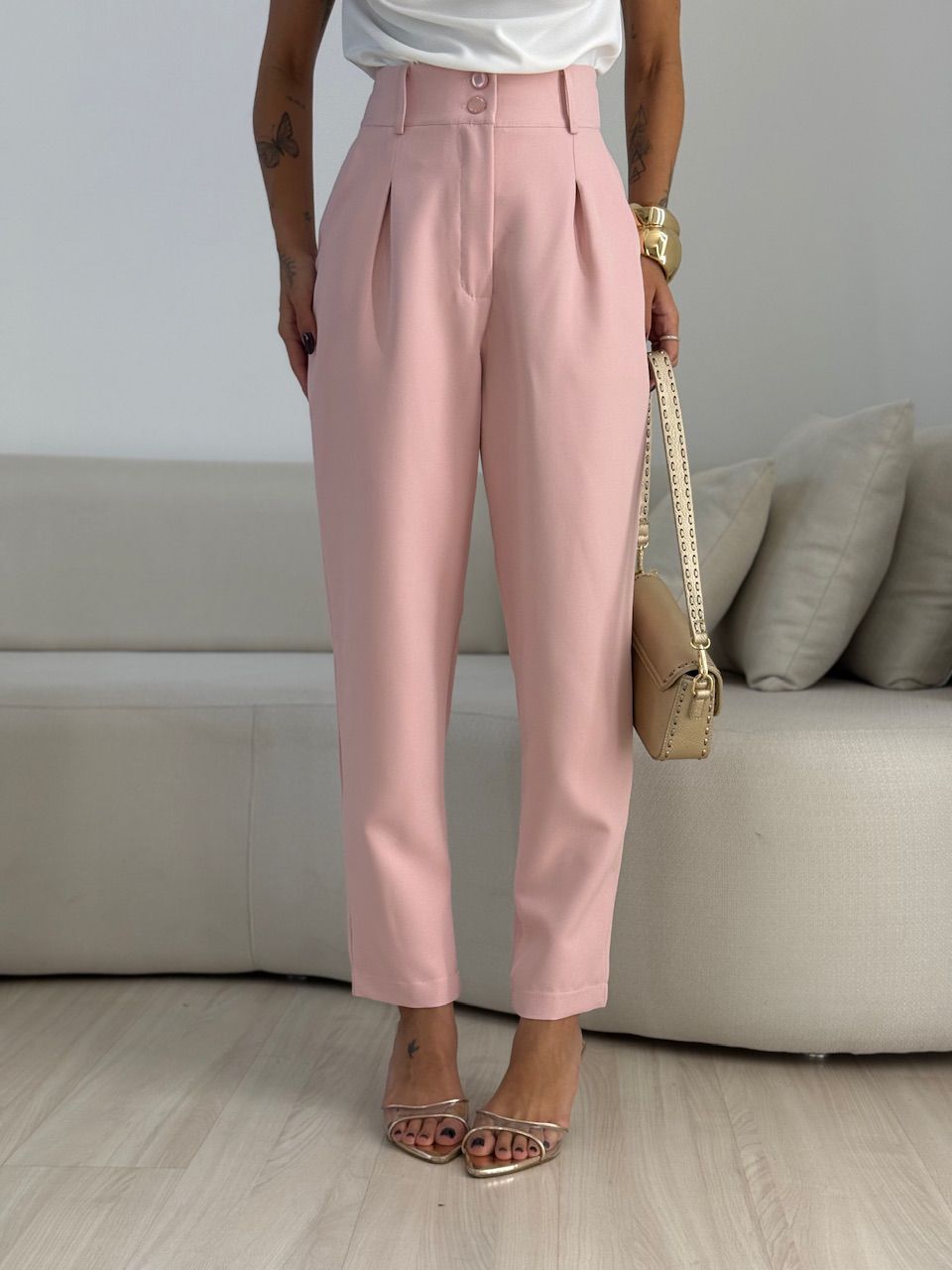 CALÇA ADA CENOURA ROSÊ - 0069950025 - CAROLLA FERRARO