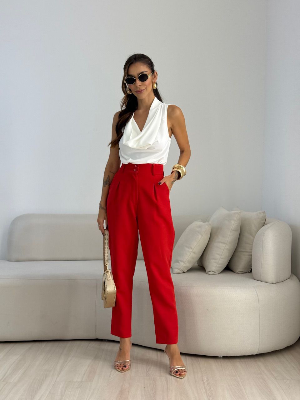 CALÇA ADA CENOURA VERMELHA