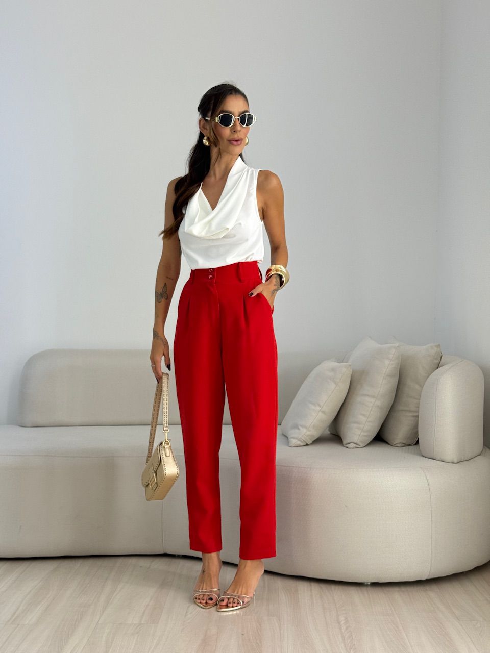 CALÇA ADA CENOURA VERMELHA