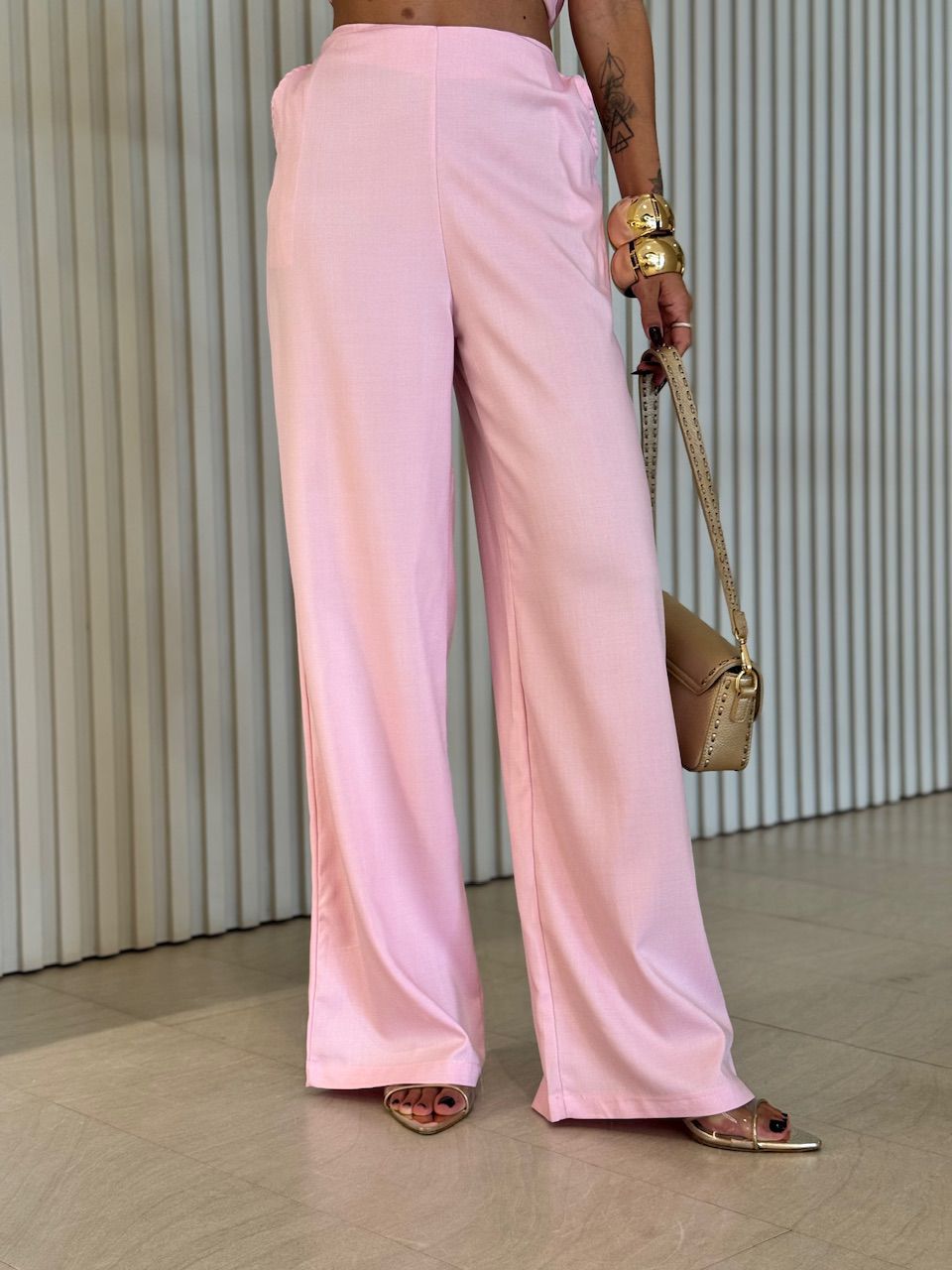 CONJUNTO CINTIA ALÇA TRANÇADA ROSA