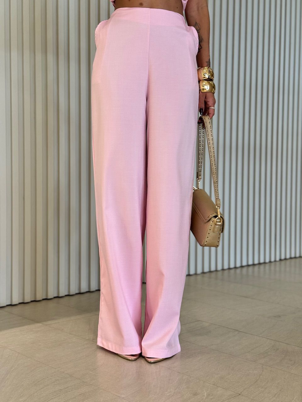 CONJUNTO CINTIA ALÇA TRANÇADA ROSA