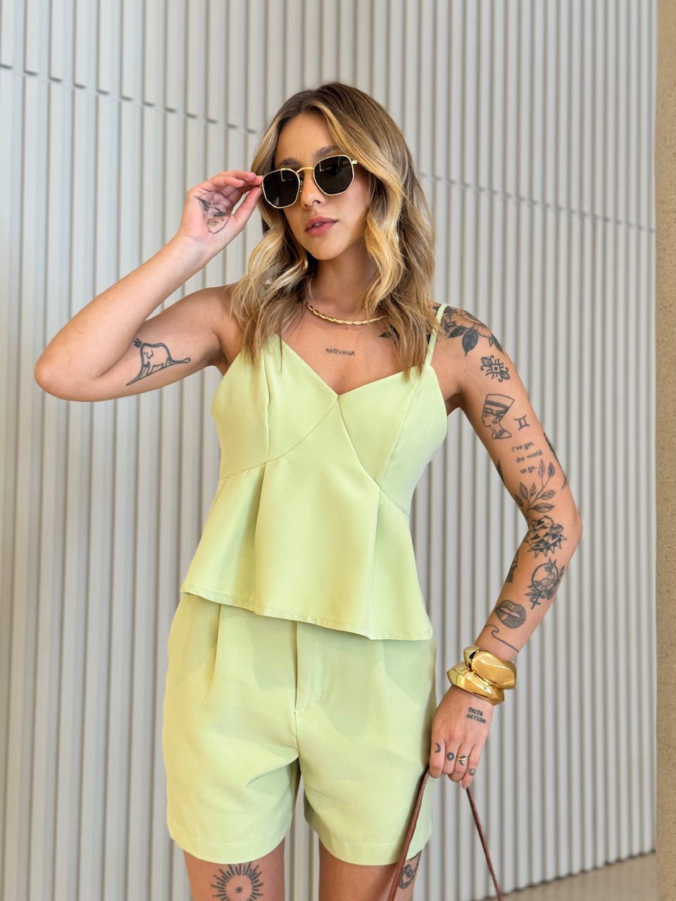 CONJUNTO CLARA SHORT VERDE