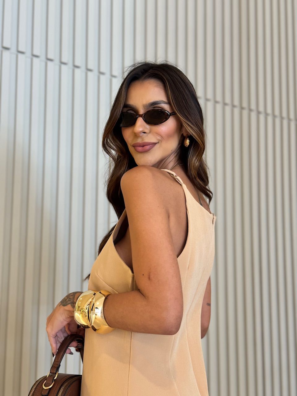 VESTIDO LUARA CURTO NUDE