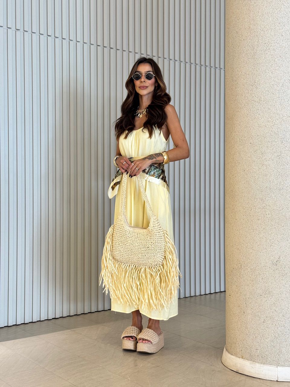 VESTIDO SAMANTA ALÇA AMARELO