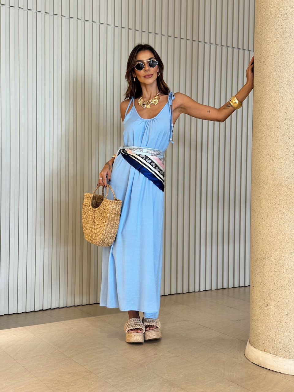 VESTIDO SAMANTA ALÇA AZUL