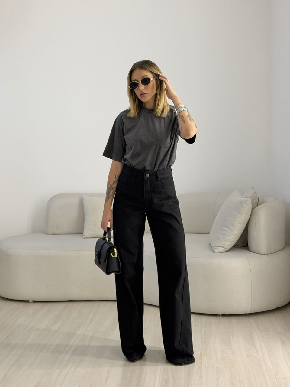 BLUSA CLARICE AVELUDADA CHUMBO