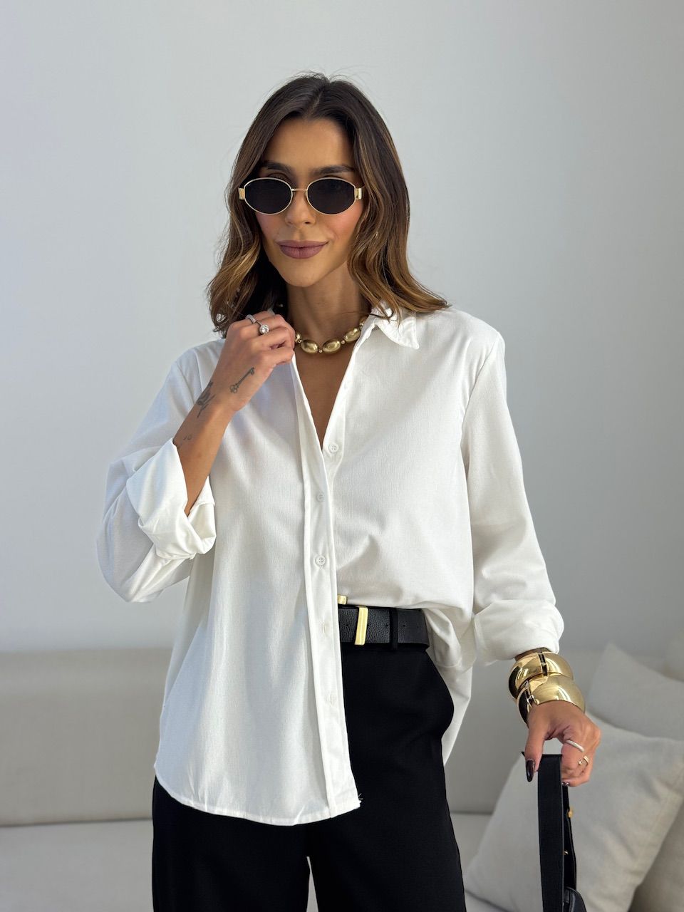 CAMISA THAYNÁ COTELÊ OFF - 0073790048 - CAROLLA FERRARO