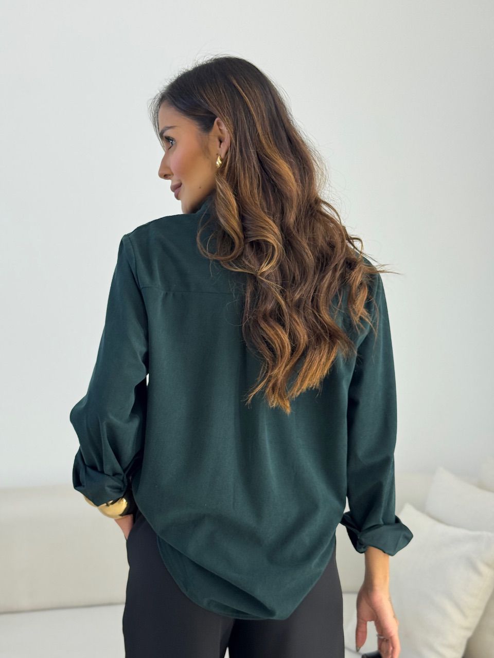 CAMISA THAYNÁ COTELÊ VERDE