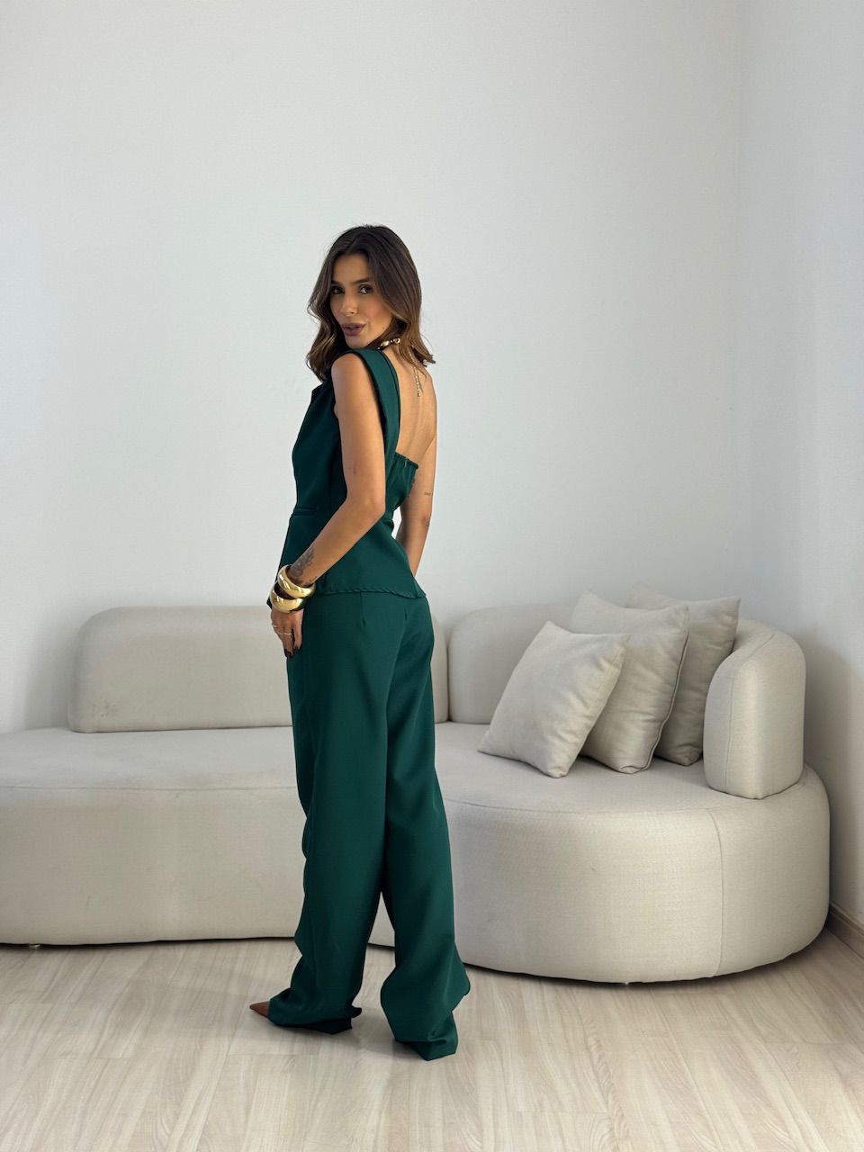 CONJUNTO ANNA NULA MANGA VERDE