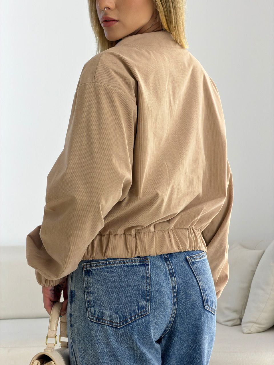 JAQUETA CHLOE COTELÊ AREIA