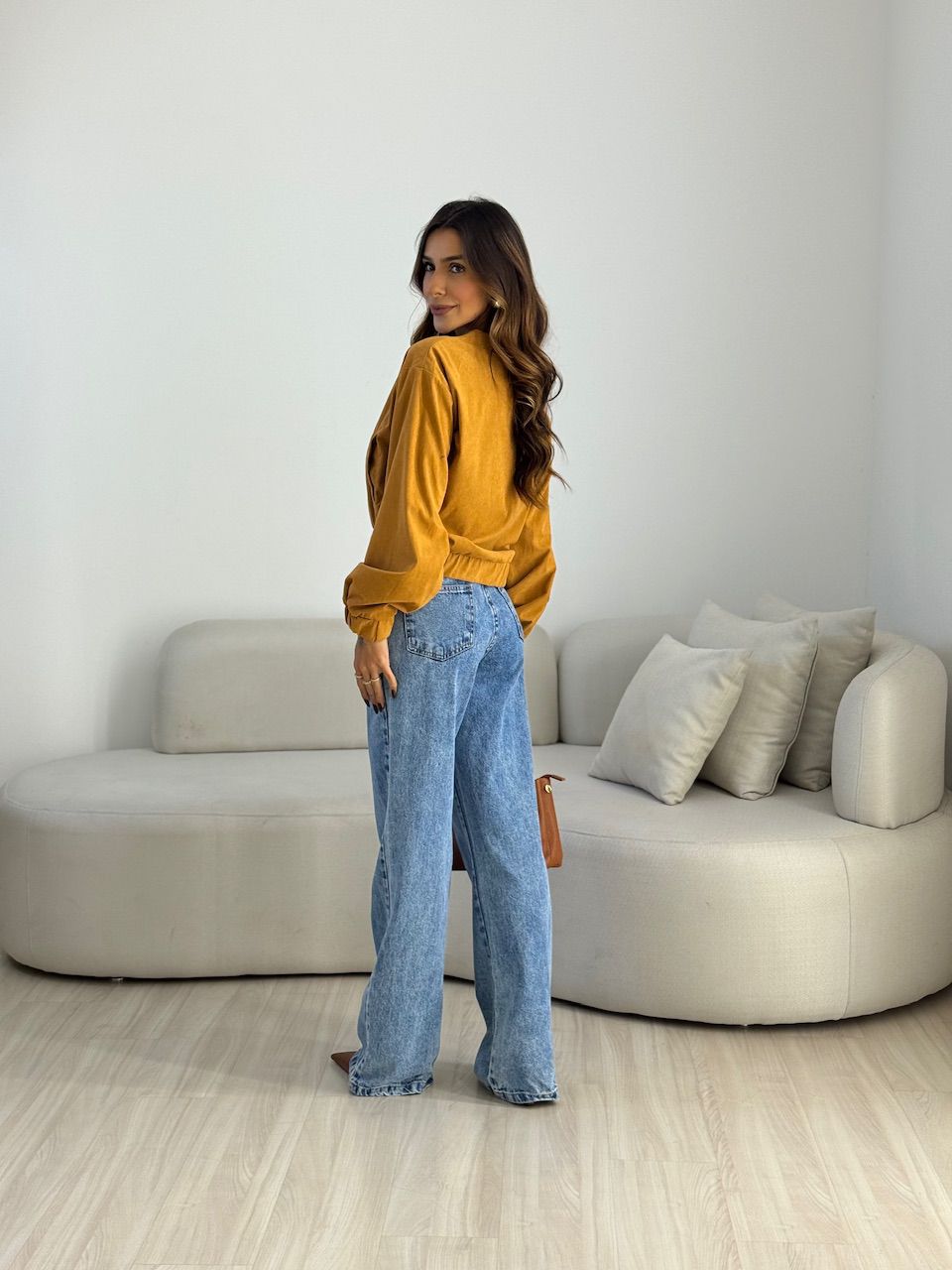 JAQUETA CHLOE COTELÊ mostarda