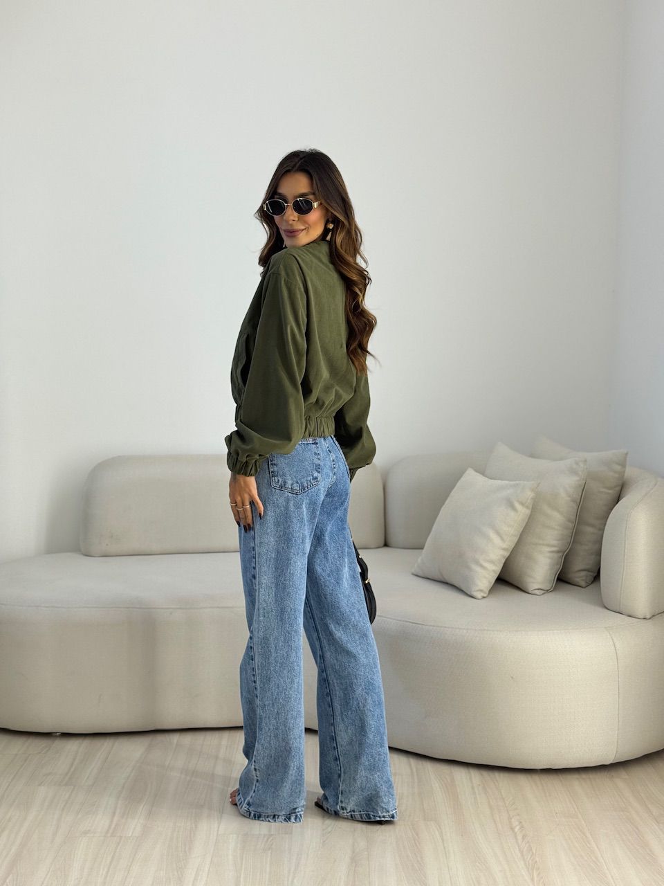 JAQUETA CHLOE COTELÊ VERDE