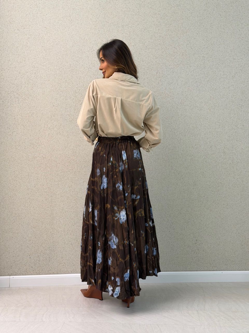 SAIA NAILA ESTAMPADA CAFÉ