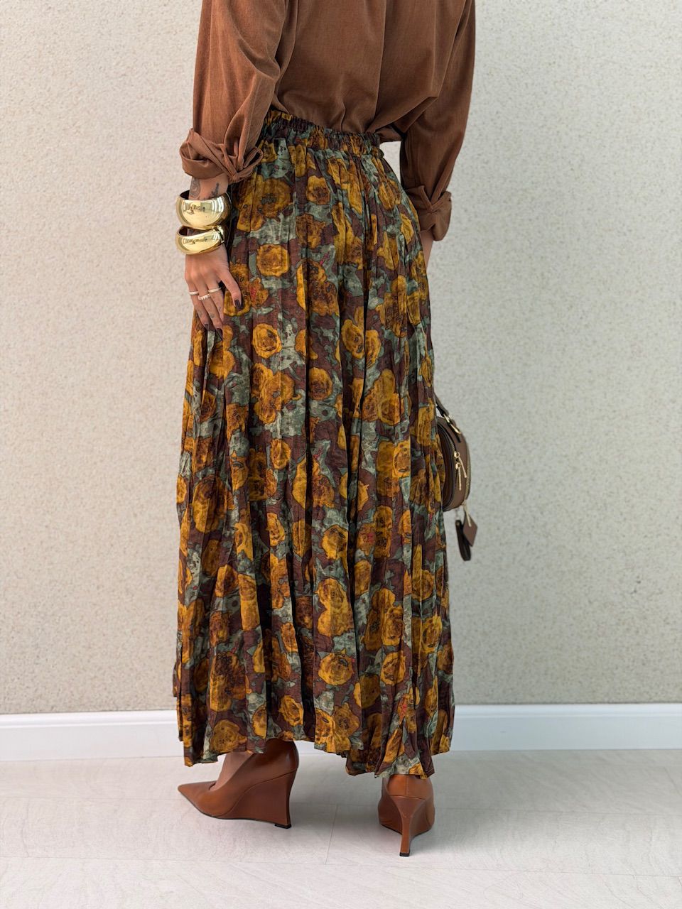 SAIA NAILA ESTAMPADA MARROM