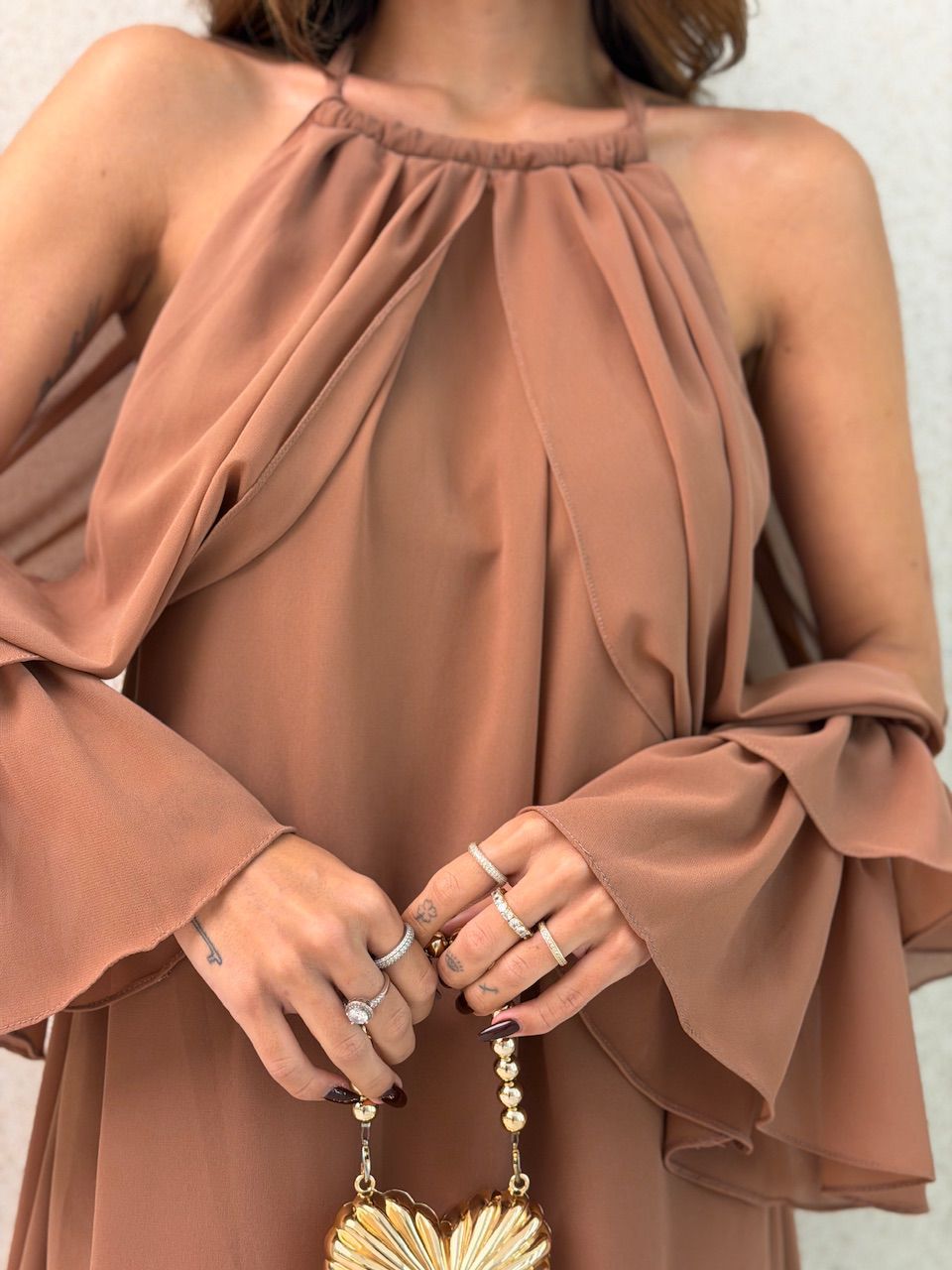 VESTIDO LUCIA CURTO CAPUCCINO 