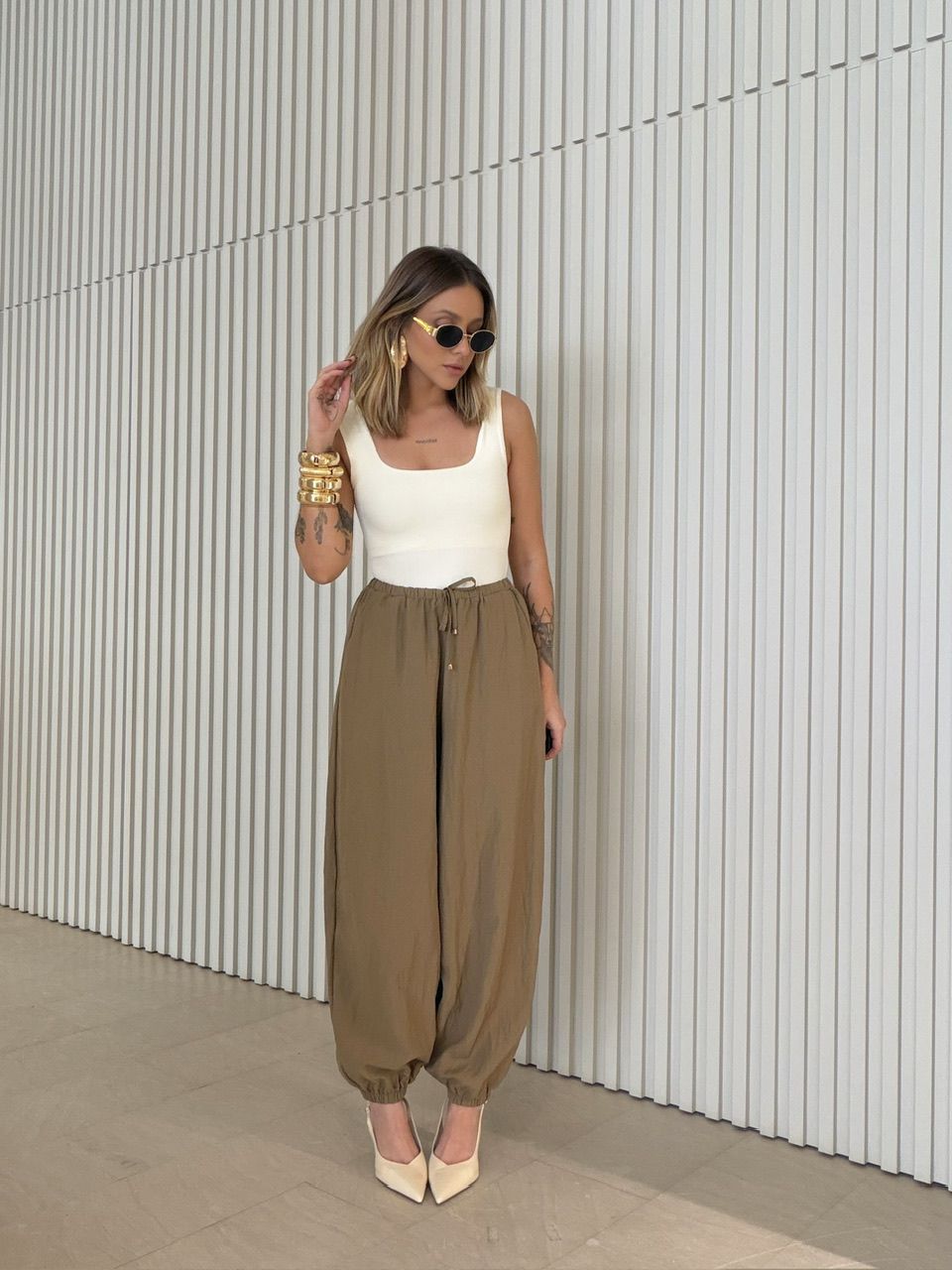 CALÇA ALINE ALADIM CAQUI