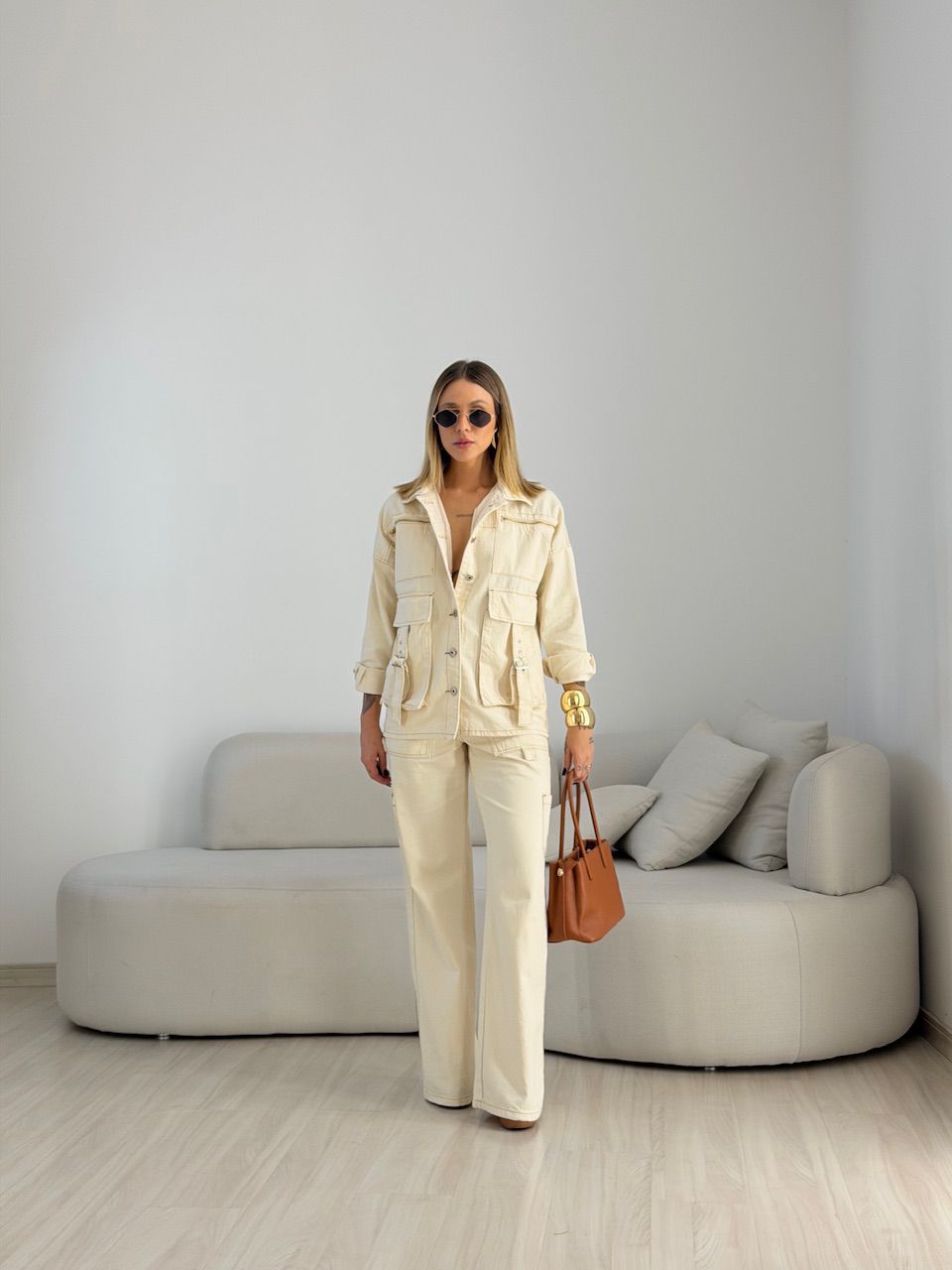 JAQUETA ISABEL JEANS CRU