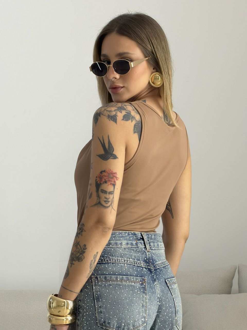 BLUSA BRENDA CAVADA NUDE