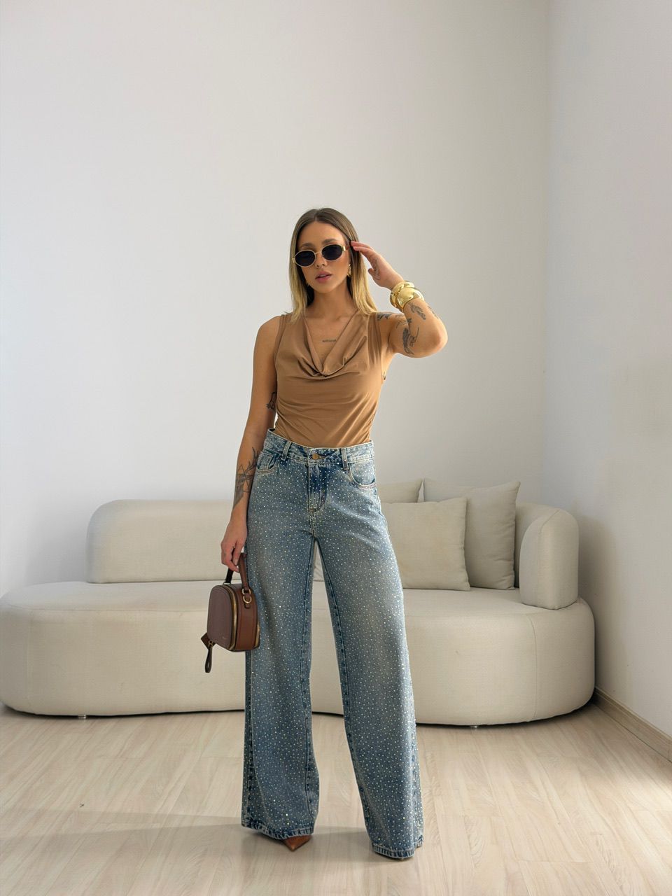 BLUSA BRENDA CAVADA NUDE