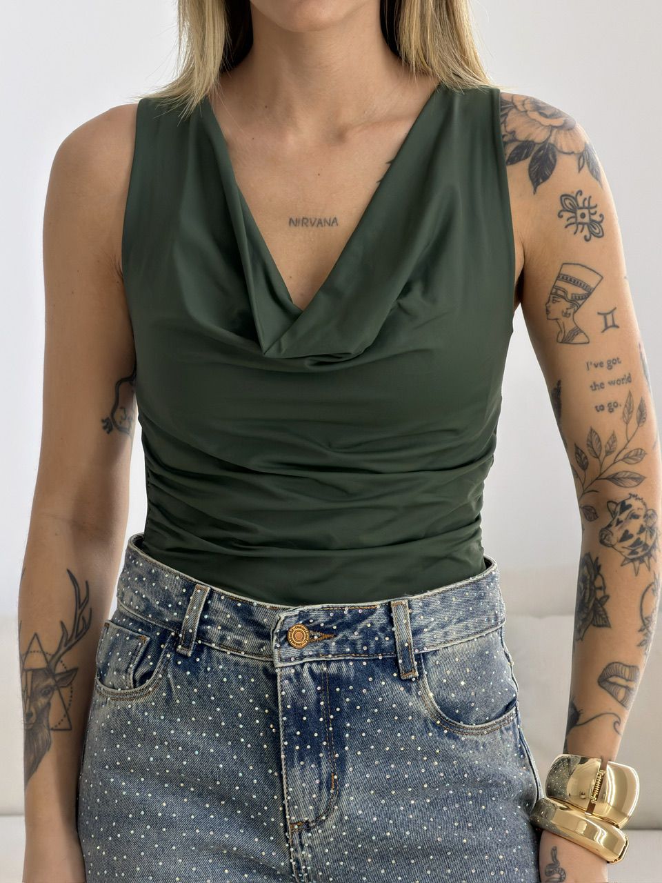 BLUSA BRENDA CAVADA VERDE