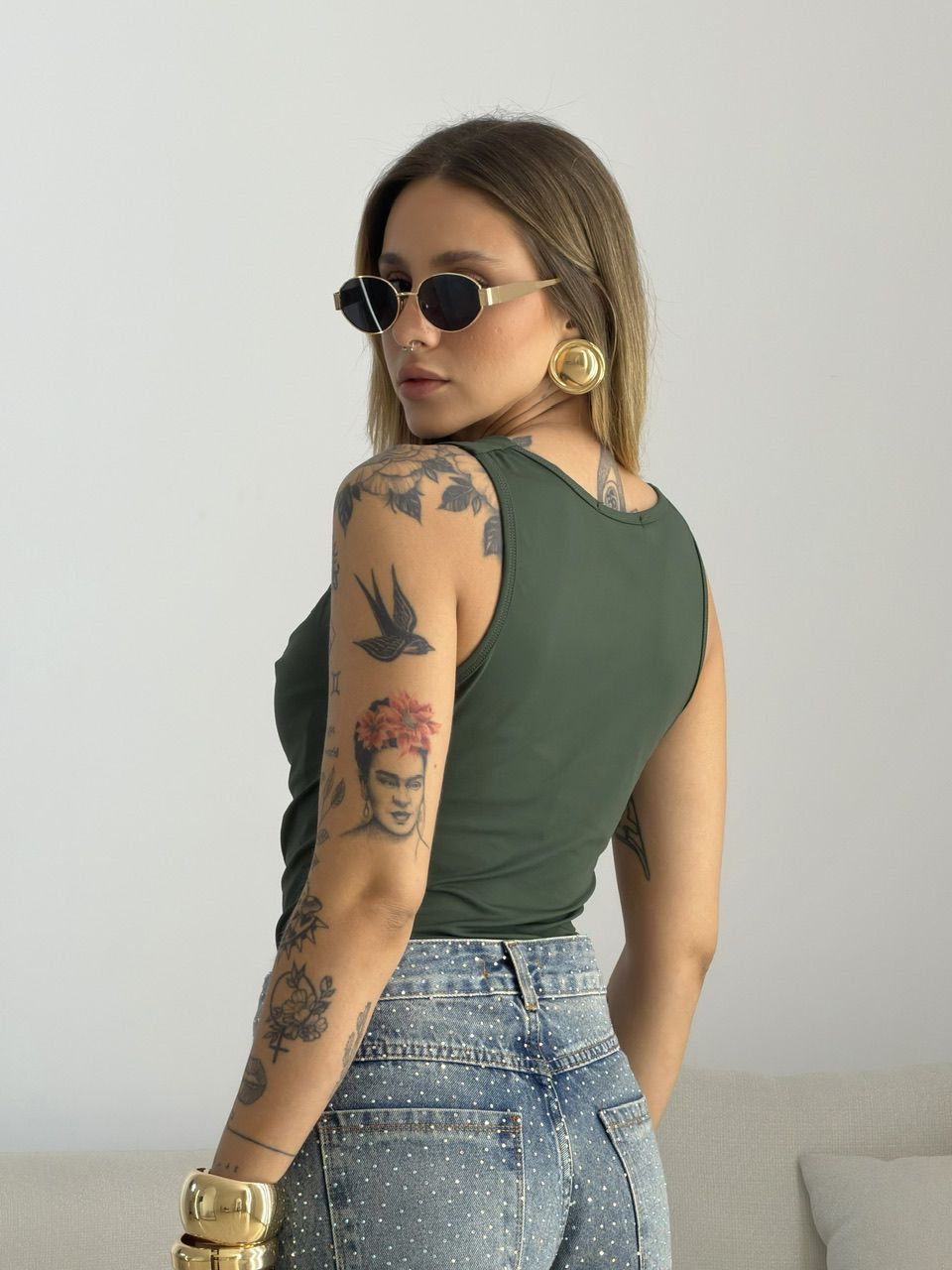 BLUSA BRENDA CAVADA VERDE