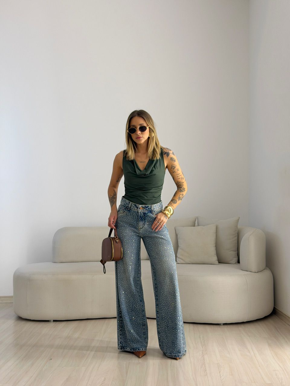 BLUSA BRENDA CAVADA VERDE