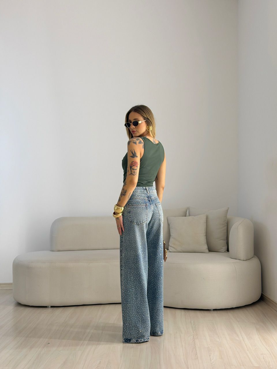 BLUSA BRENDA CAVADA VERDE