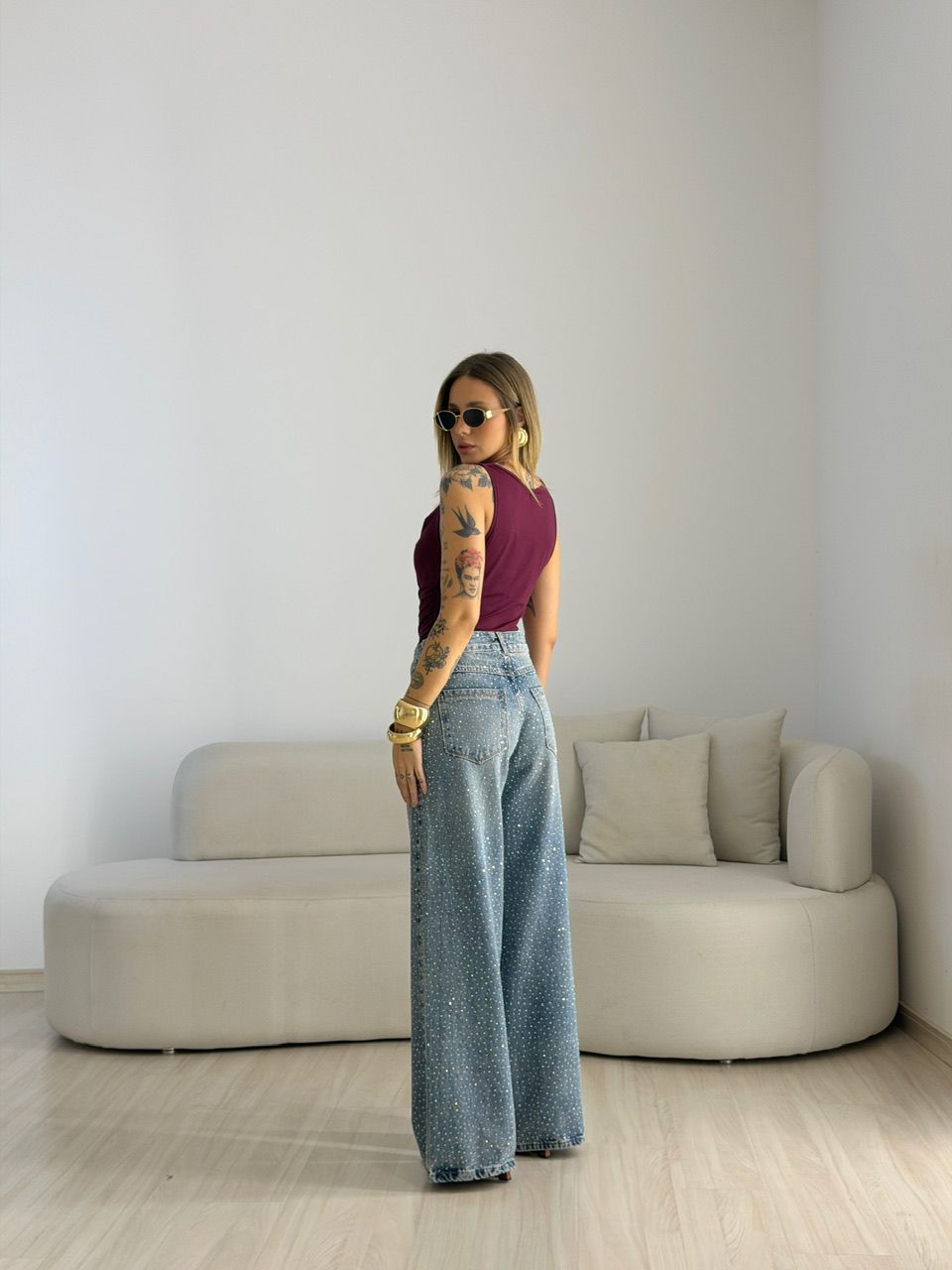 BLUSA BRENDA CAVADA VINHO