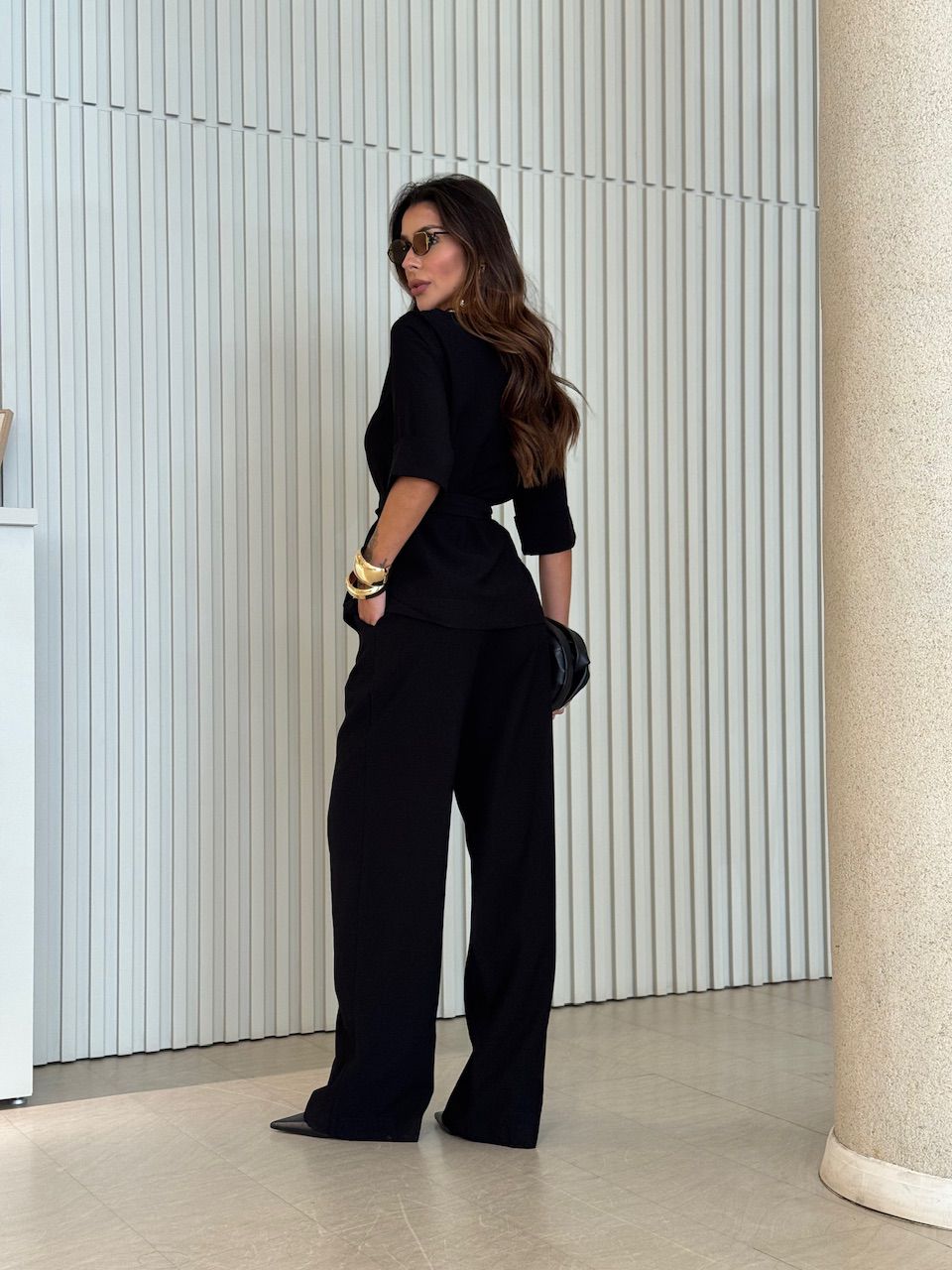 CONJUNTO ISABELA BLUSA CALÇA PRETO