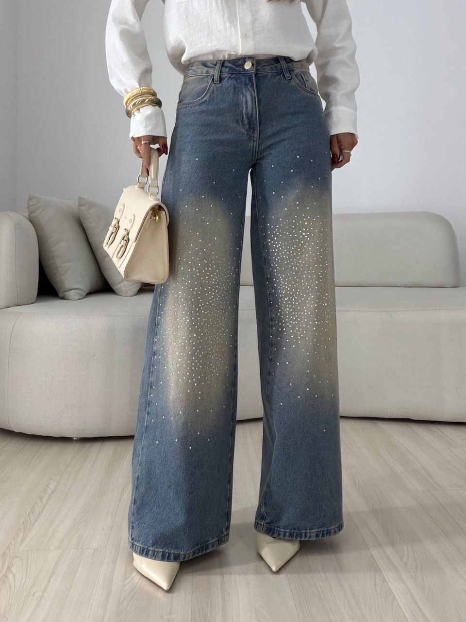 CALÇA JOSI BRILHO SUJINHA - 0078110466 - CAROLLA FERRARO