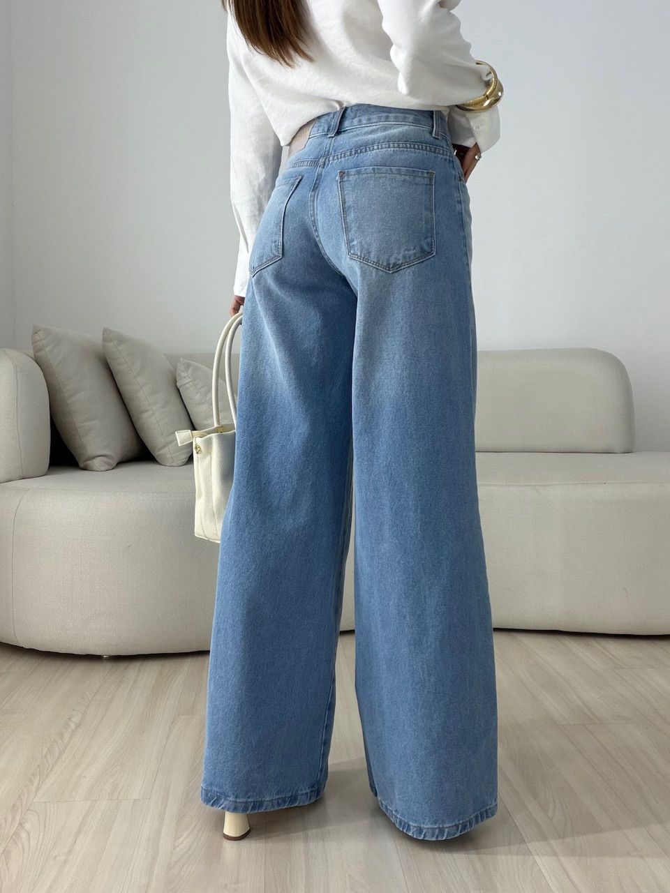 CALÇA MARISA RELAXED JEANS CLARO