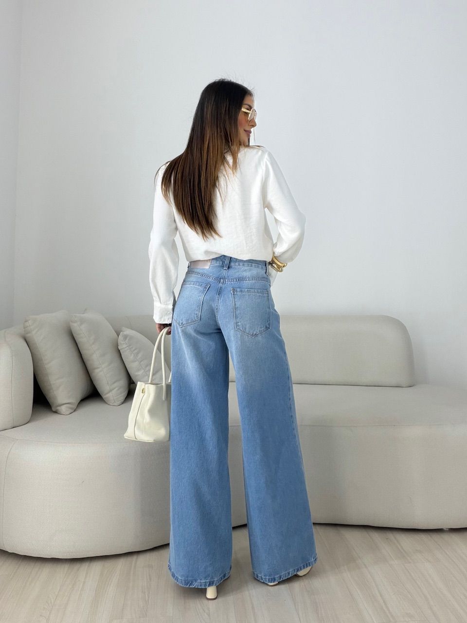 CALÇA MARISA RELAXED JEANS CLARO