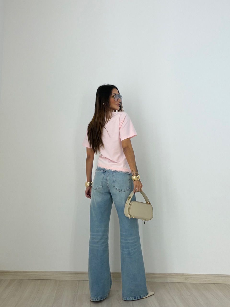 T-SHIRT MARINA RENDA ROSA