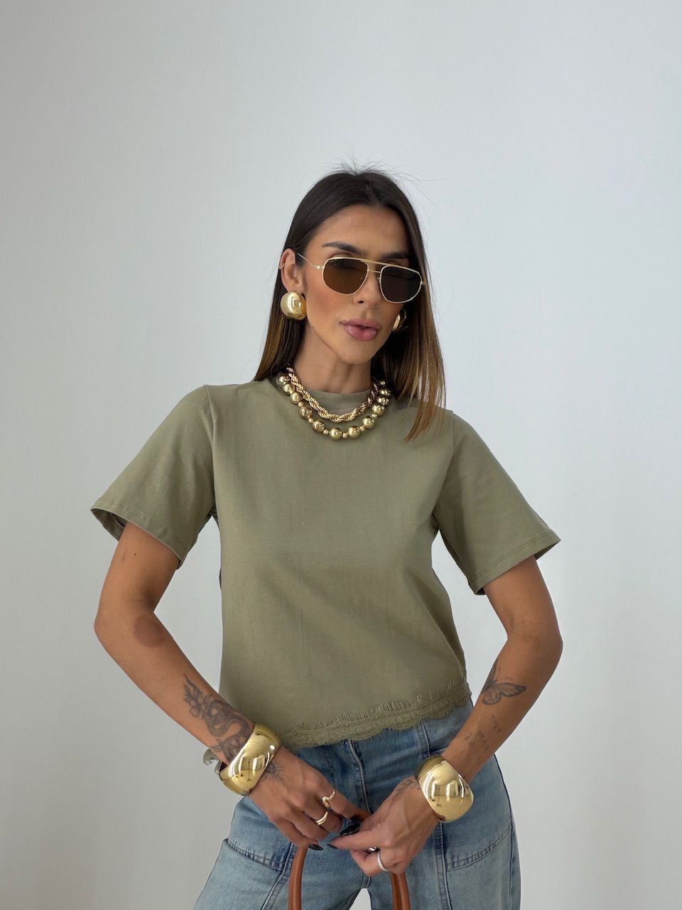 T-SHIRT MARINA RENDA CAQUI