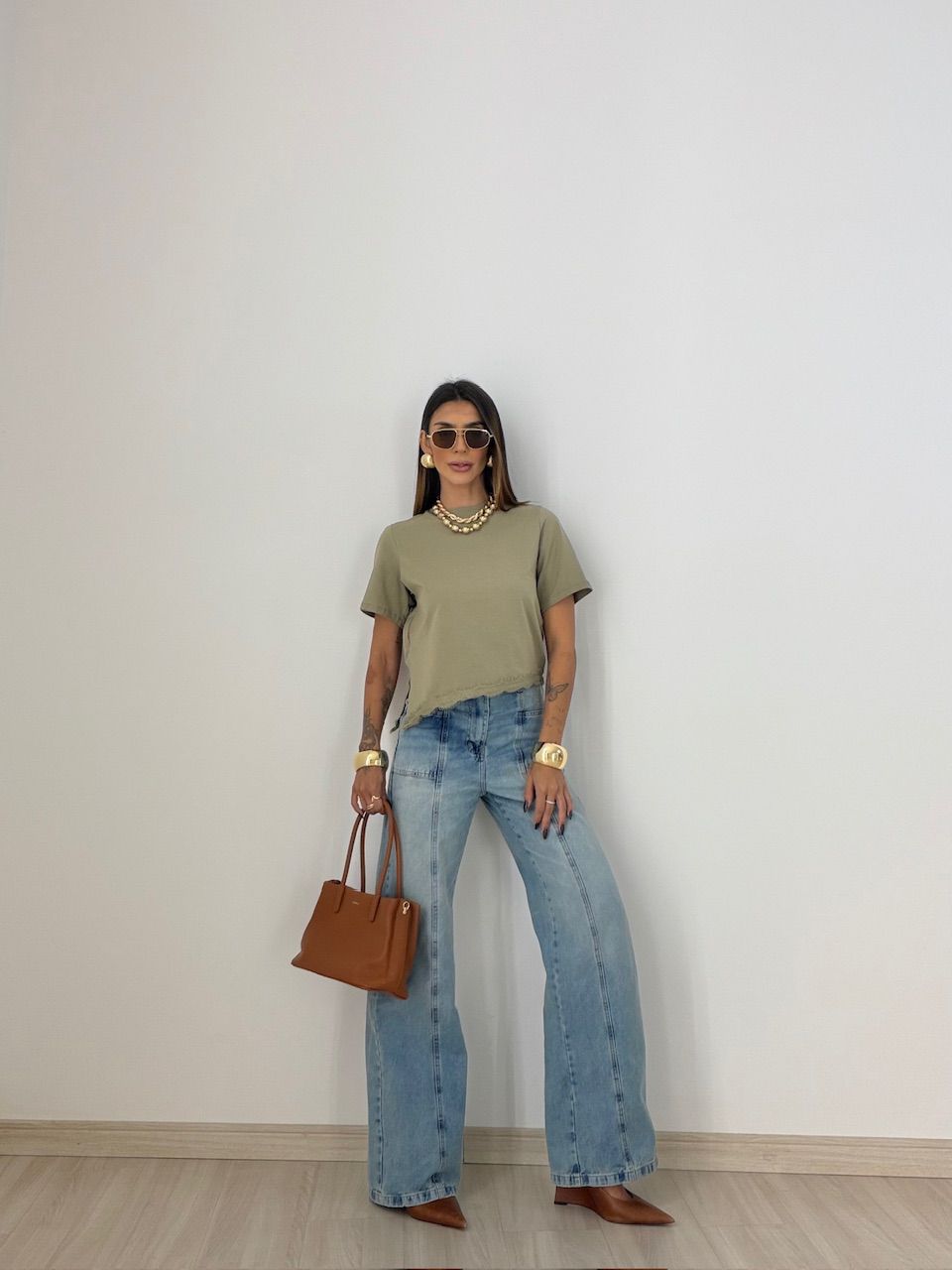 T-SHIRT MARINA RENDA CAQUI
