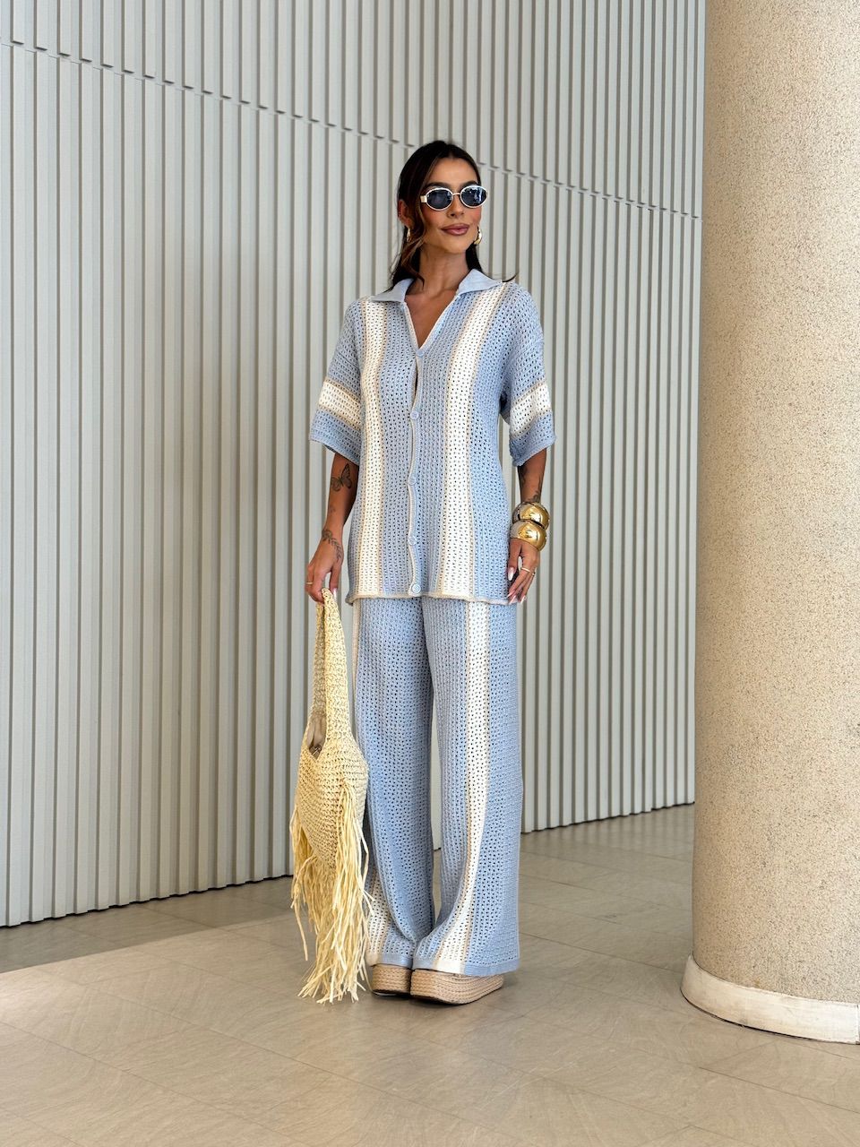 CONJUNTO LUMA TRICOT BABY BLUE