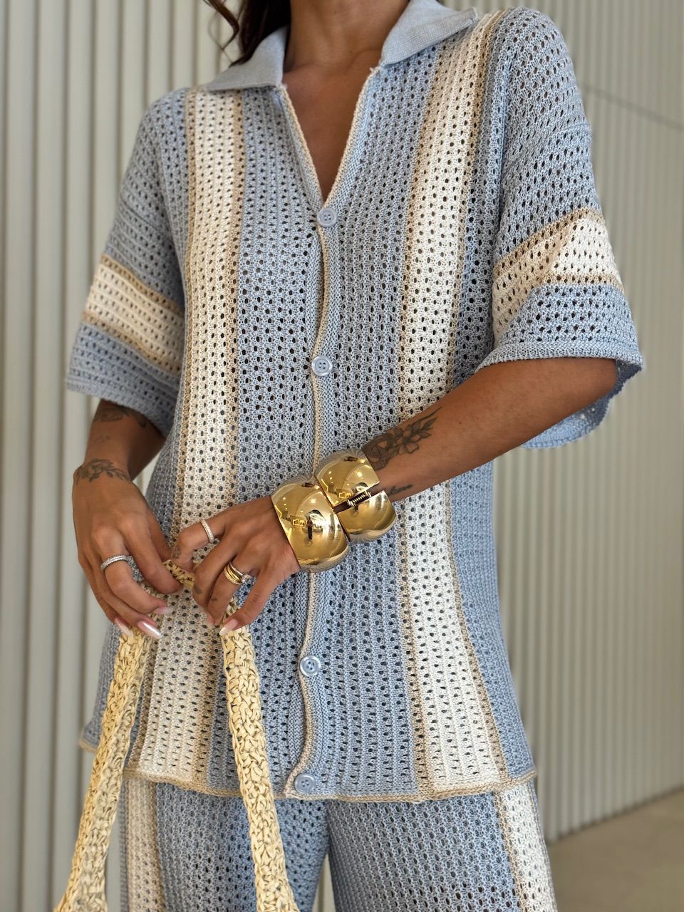 CONJUNTO LUMA TRICOT BABY BLUE