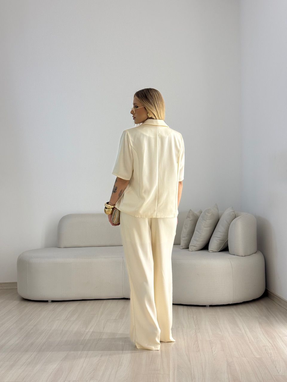 CONJUNTO MILA ACETINADO MARFIM