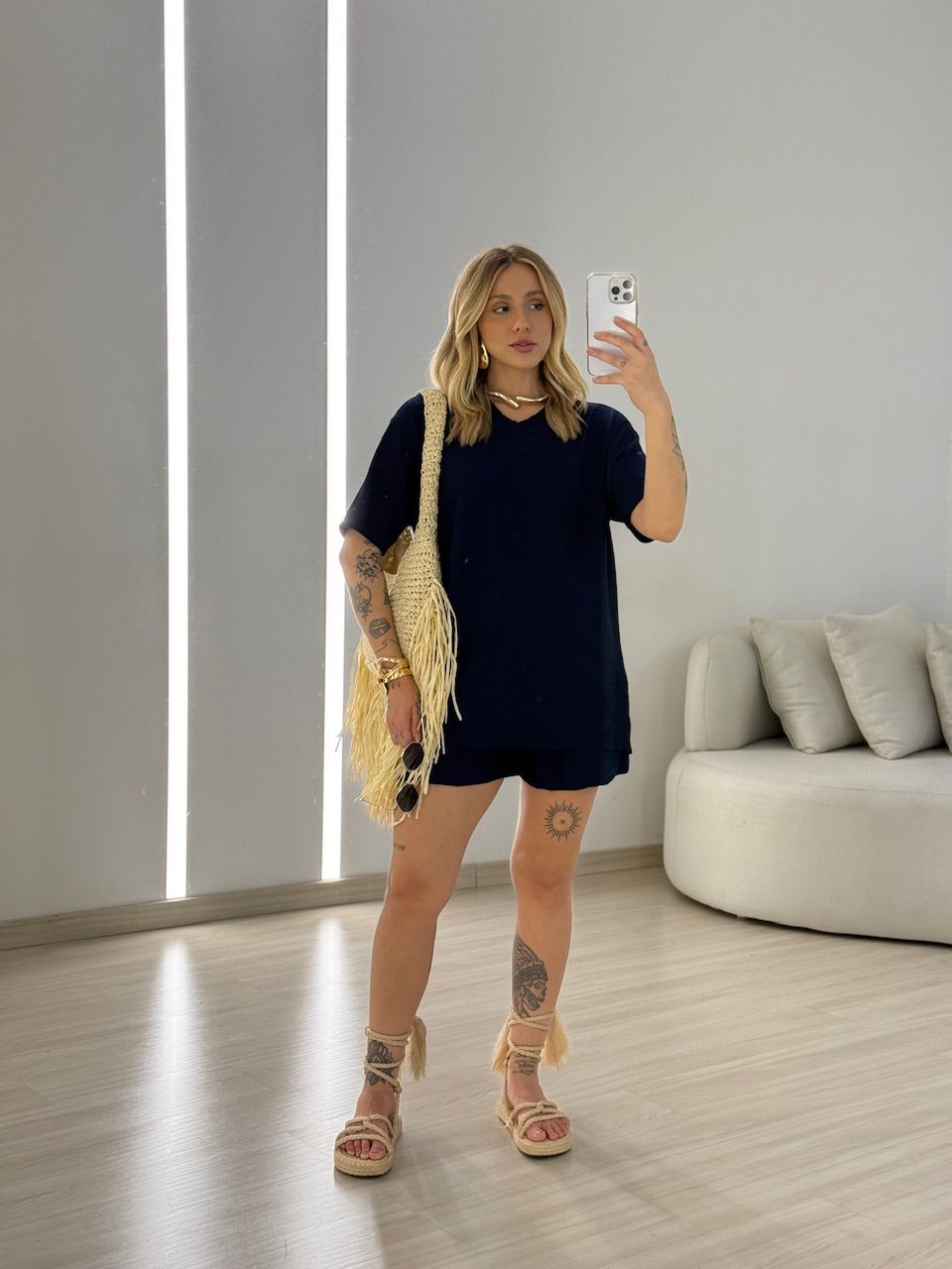 CONJUNTO LEAH CANELADO MARINHO