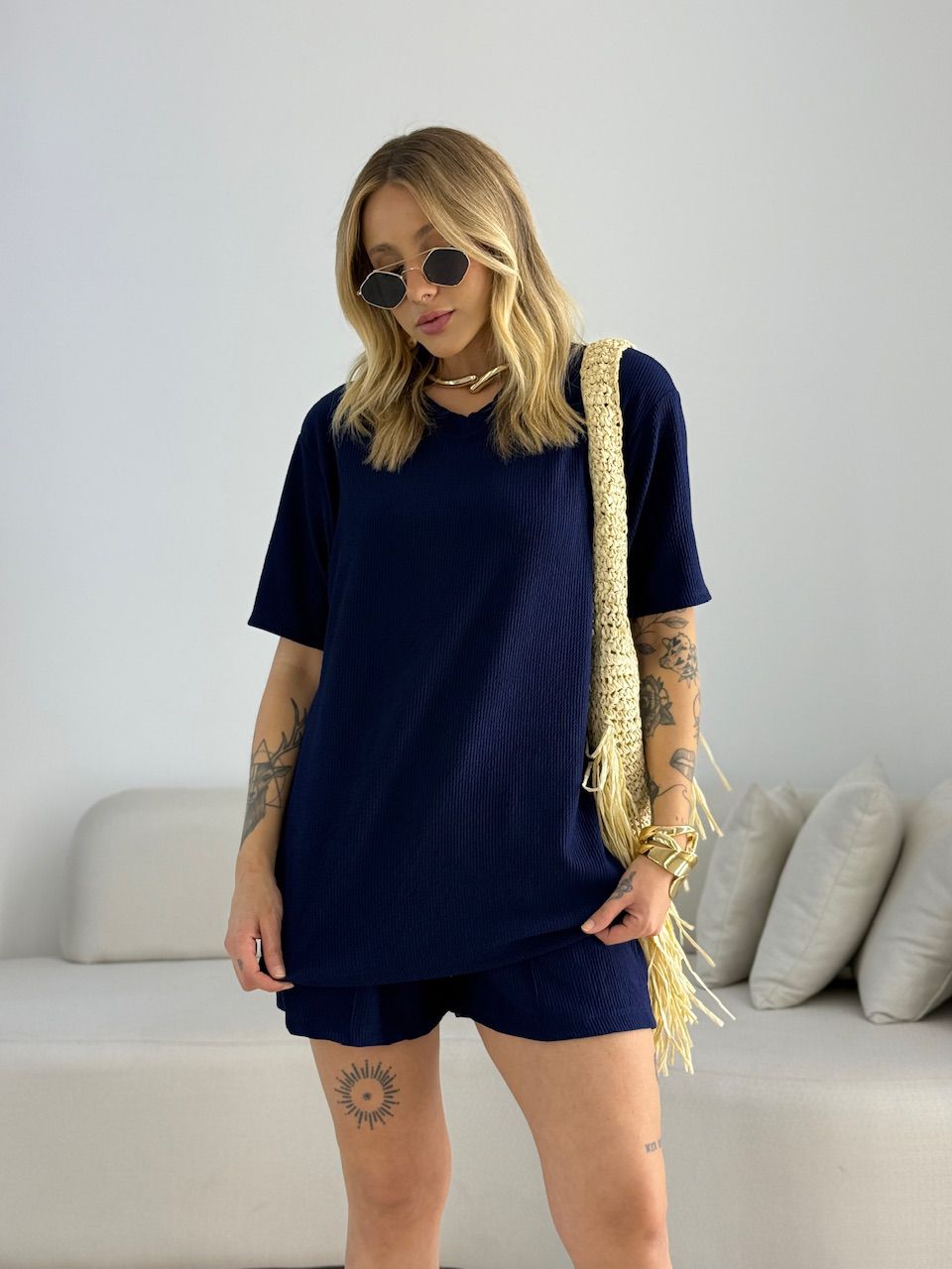CONJUNTO LEAH CANELADO MARINHO