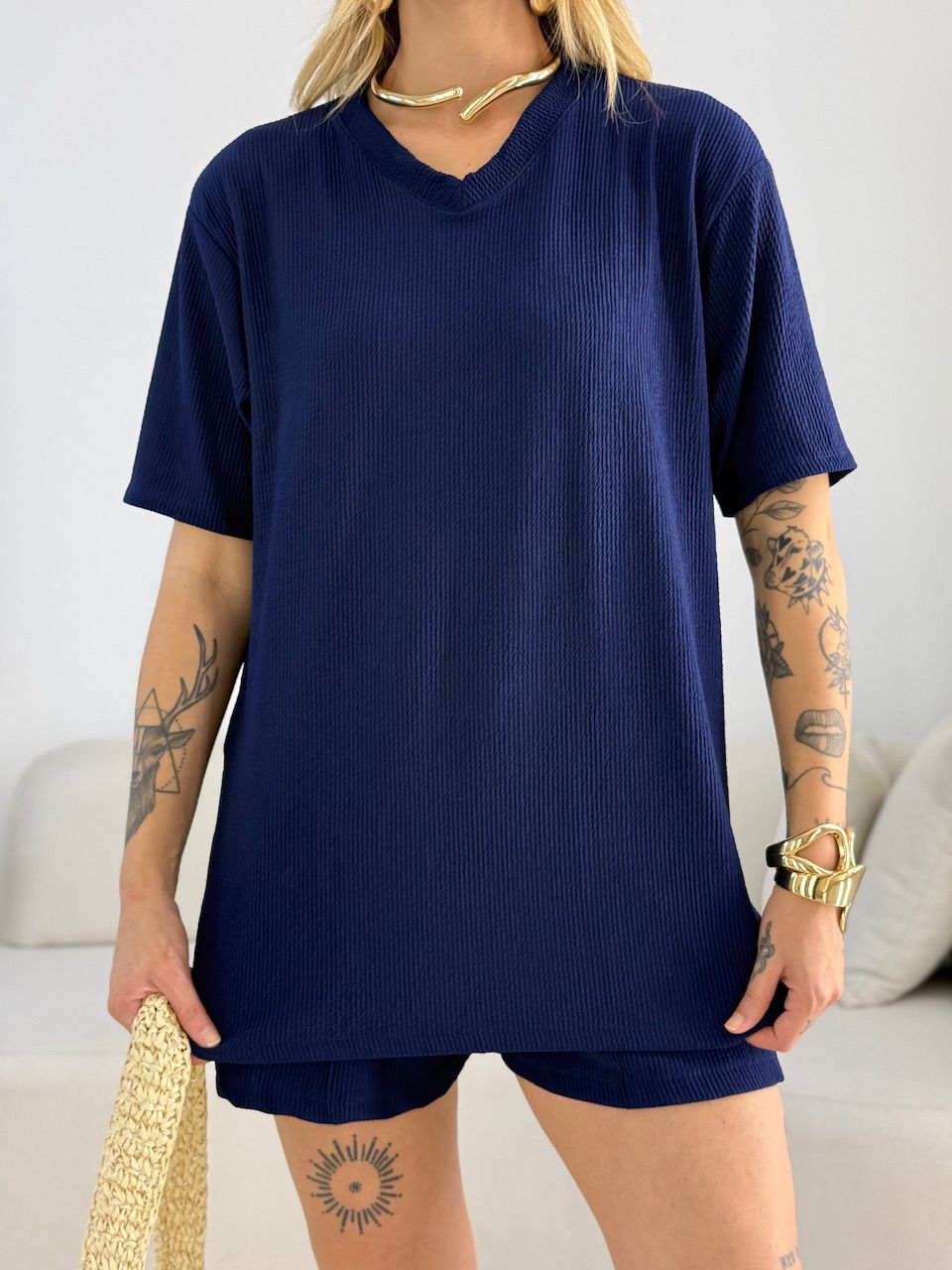 CONJUNTO LEAH CANELADO MARINHO