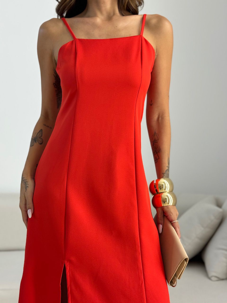 VESTIDO MARIA CLARA BÁSICO VERMELHO