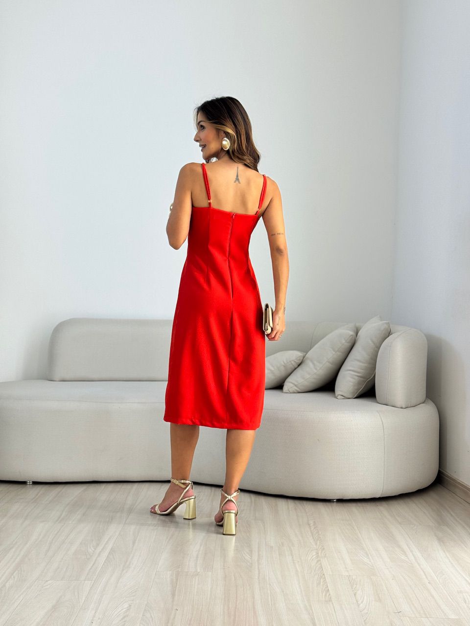 VESTIDO MARIA CLARA BÁSICO VERMELHO