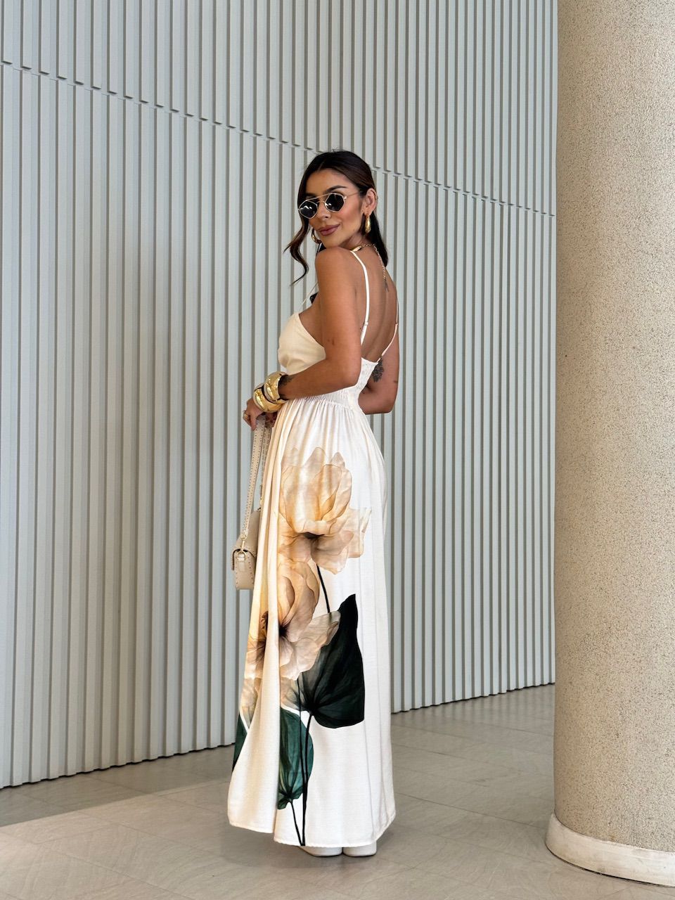 VESTIDO MARTA ESTAMPADO MARFIM