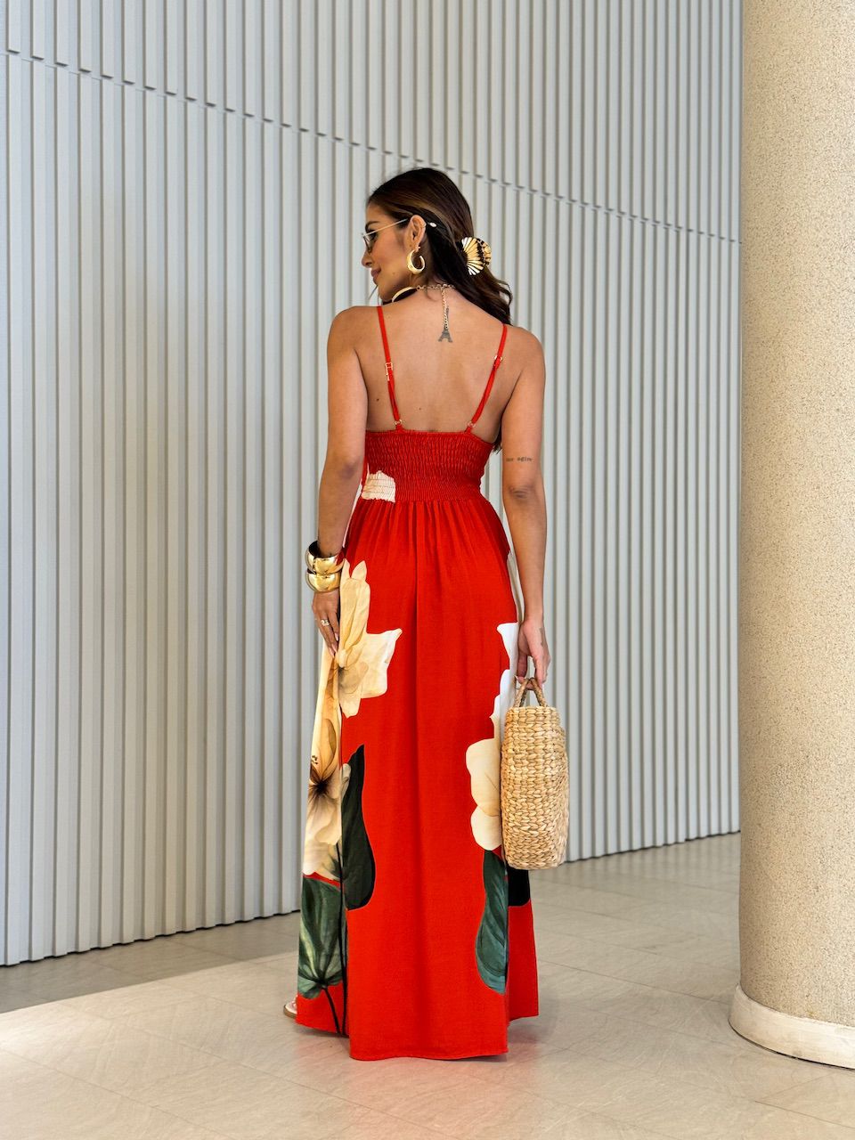 VESTIDO MARTA ESTAMPADO VERMELHO