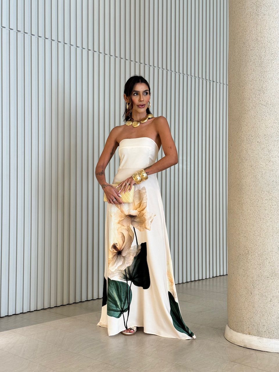 VESTIDO PAULA TOMARA QUE CAIA MARFIM